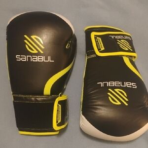 Sanabul Black and Yellow Training Gloves